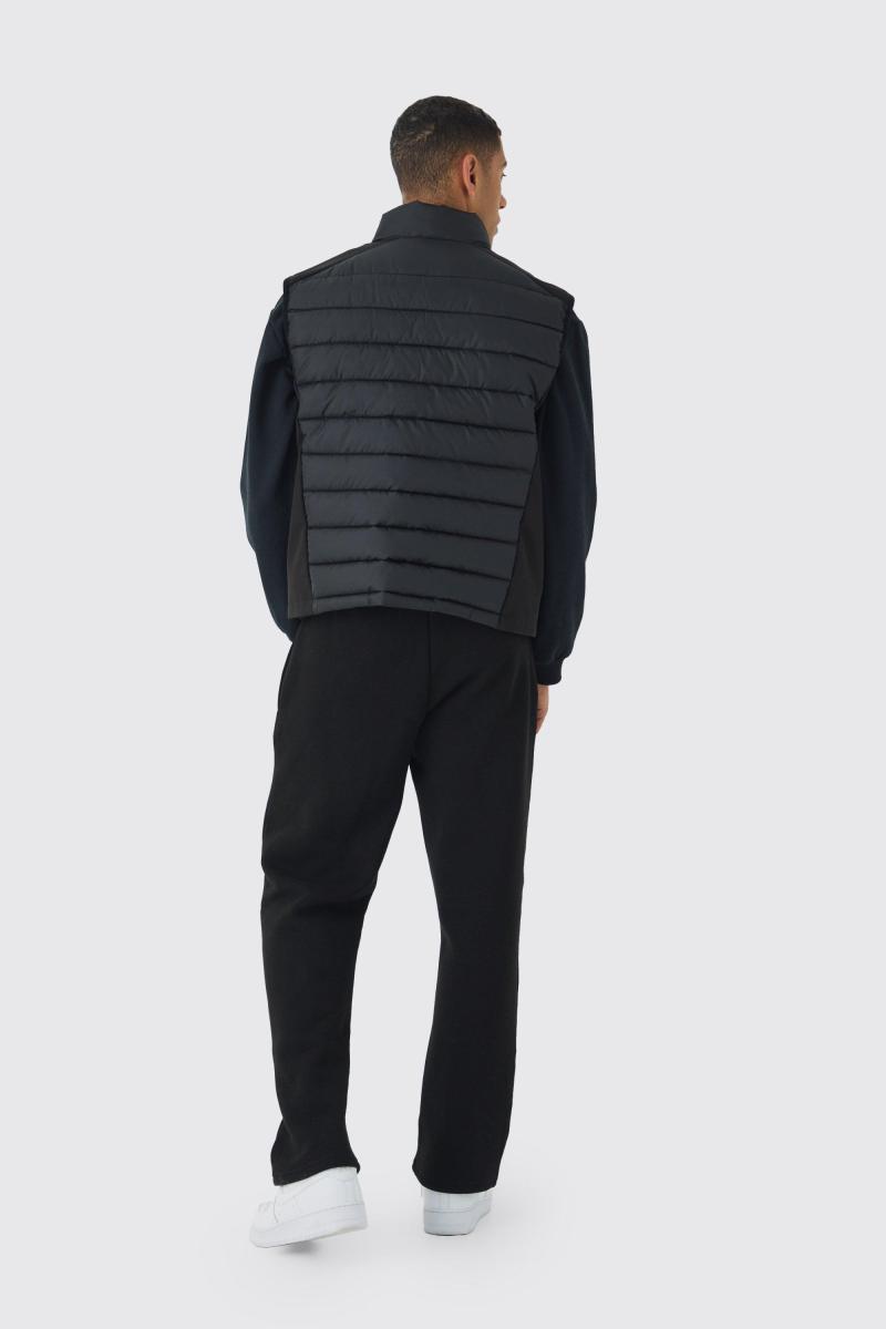 Офіційна чорна куртка-пуховик з воронковою горловиною