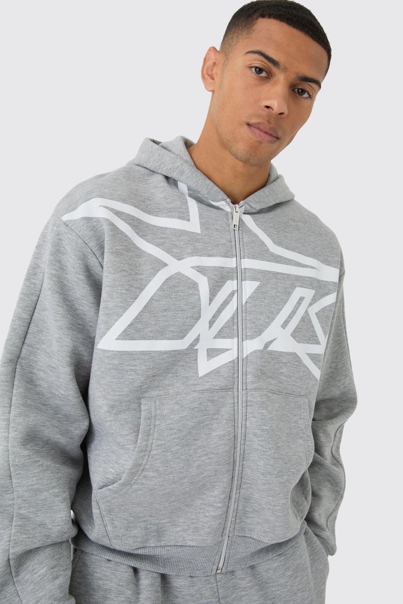 Величезний спортивний костюм із капюшоном і принтом зірок