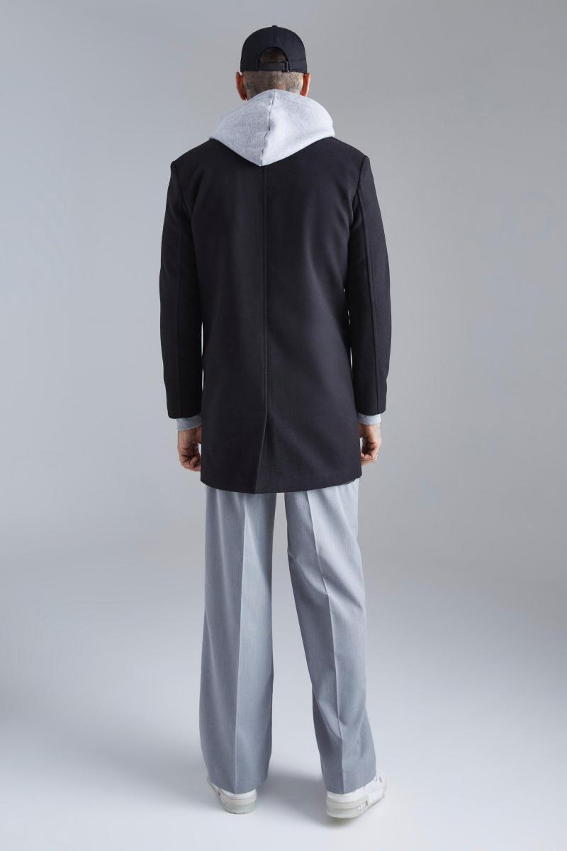 Однобортне пальто зі змішаної вовни