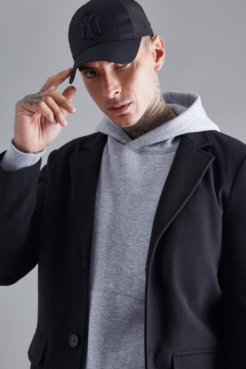 Однобортне пальто зі змішаної вовни