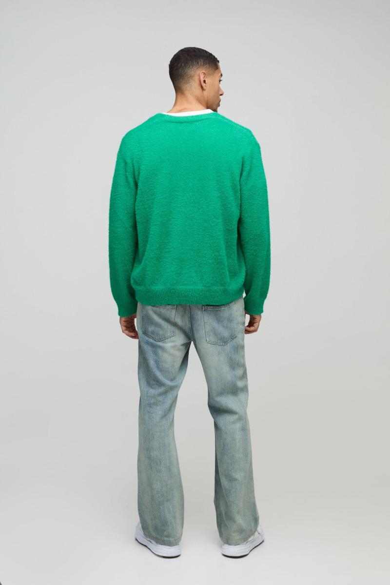 Боксерський пухнастий трикотажний кардиган