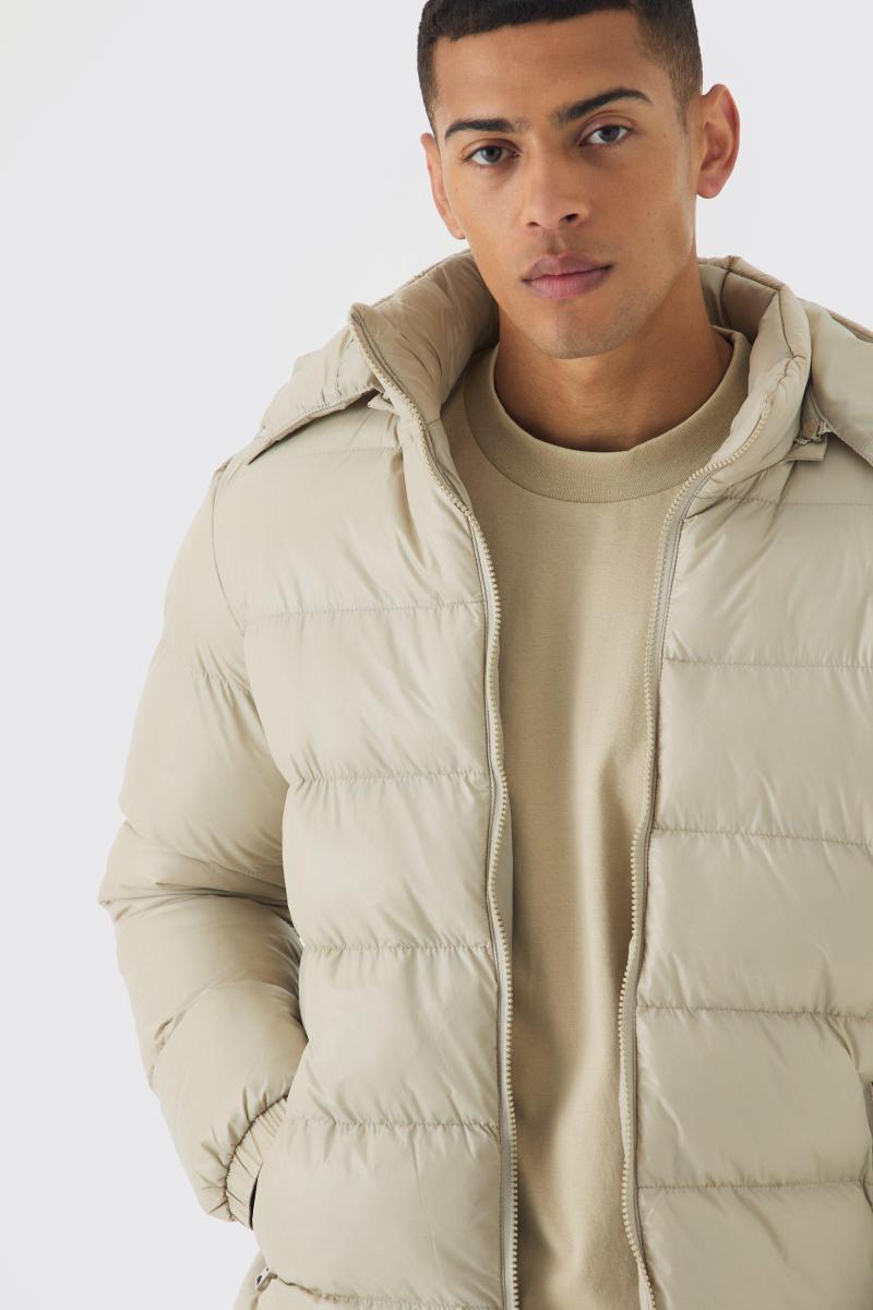 Блискуча пухова куртка з підкладкою з каменю