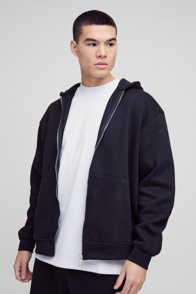 330GSM Велика базова толстовка на блискавці 330GSM Велика базова толстовка на блискавці