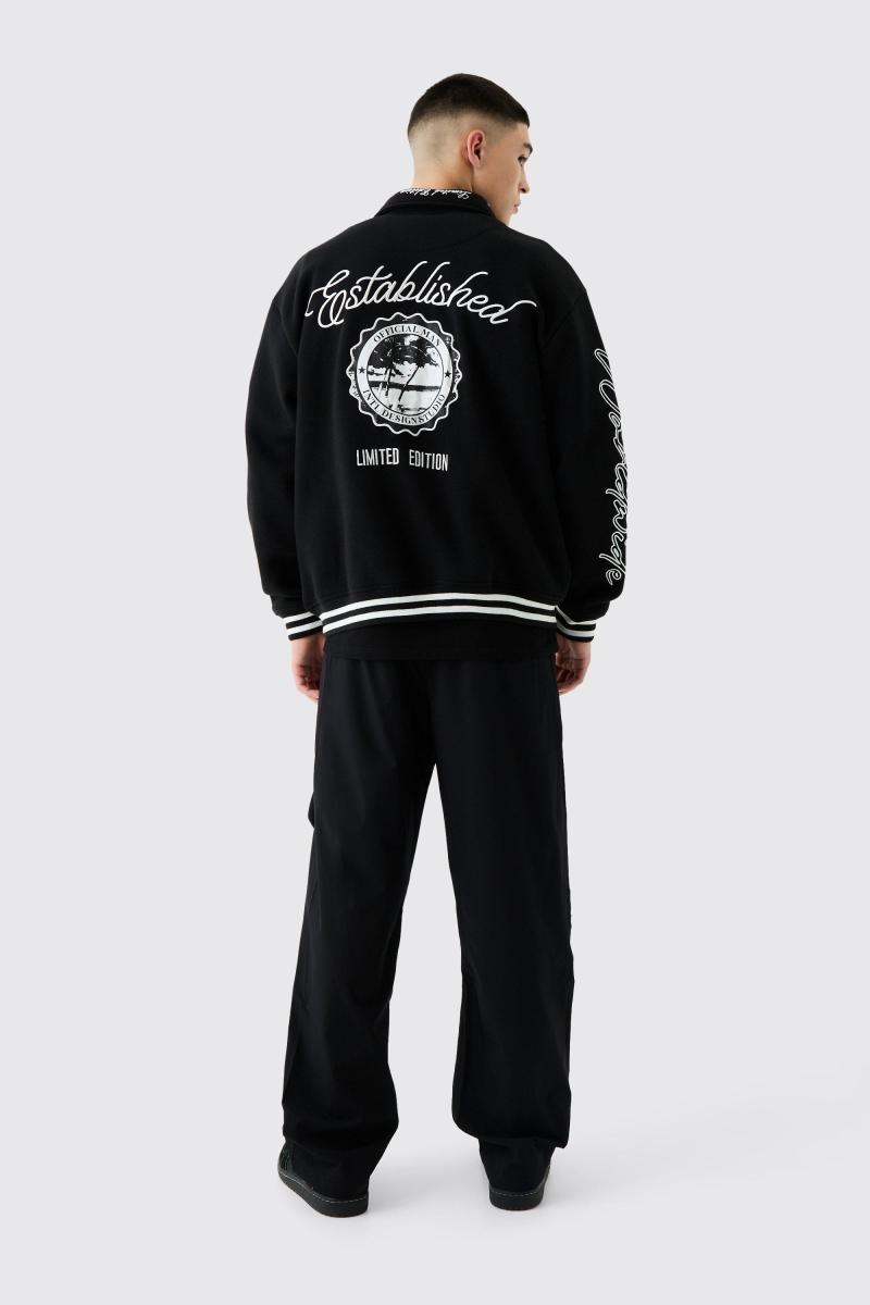 Великий вишитий бомбер Harrington з джерсі