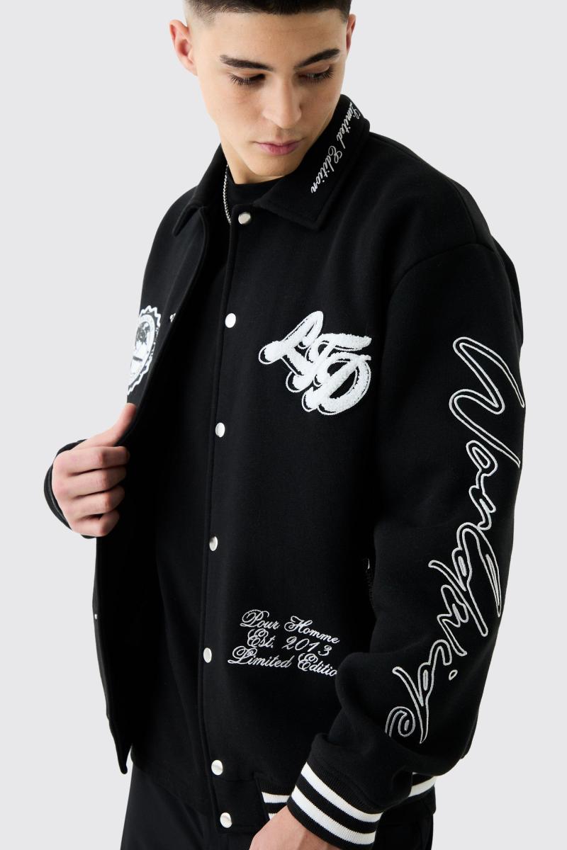 Великий вишитий бомбер Harrington з джерсі