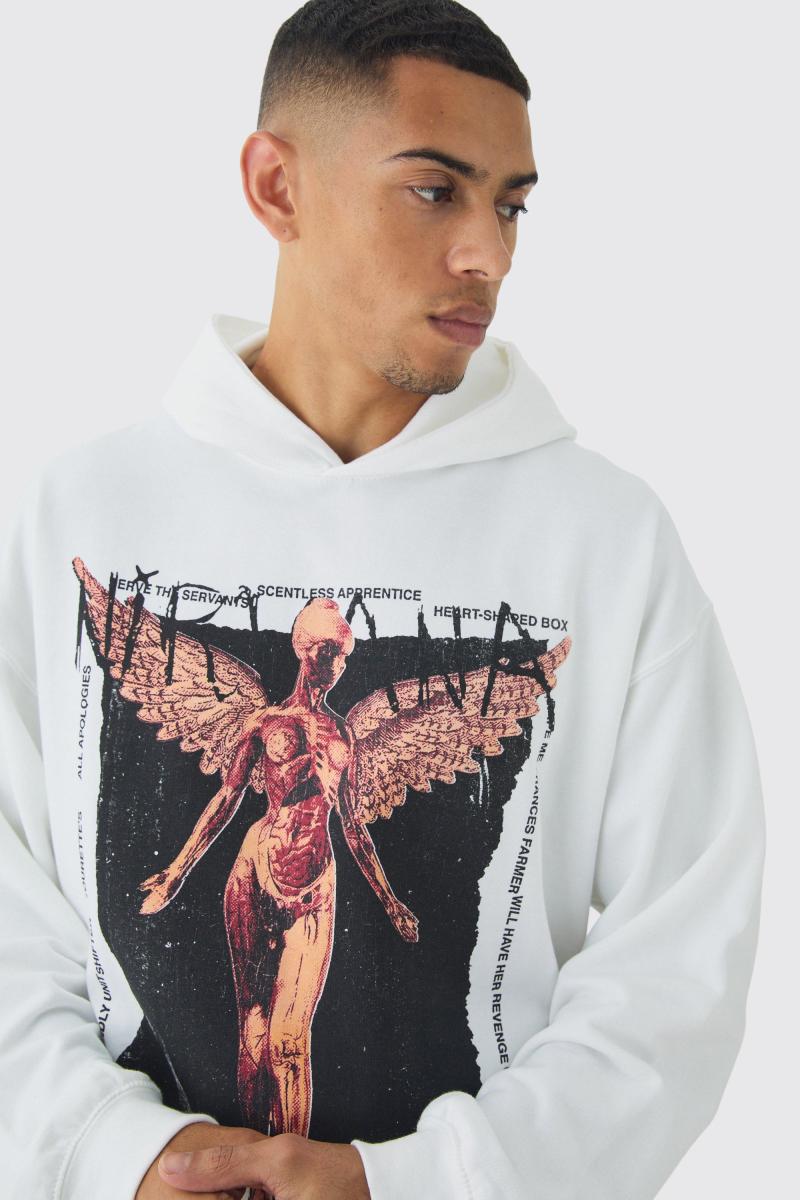 Велике худі з принтом Nirvana Band