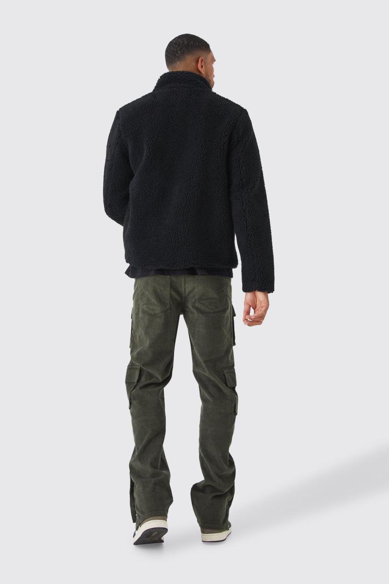 Високий чорний піджак із воронкоподібним вирізом Borg