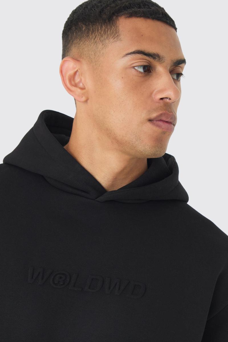 Великий спортивний костюм Boxy Worldwide Emboss із широкими штанинами