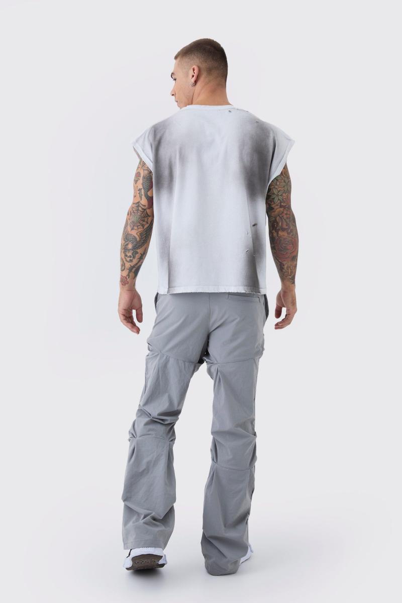 Штани приталеного кльошу з рюшами