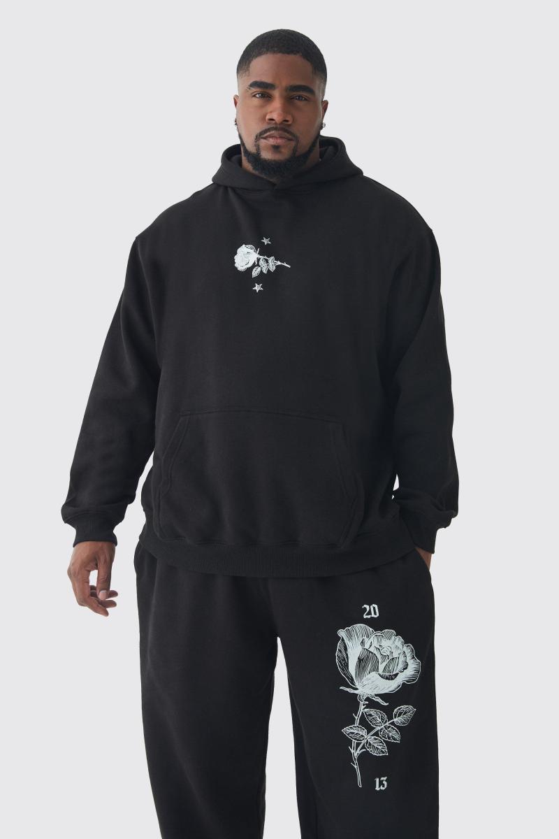 Спортивний костюм із принтом троянди Plus Pour Homme