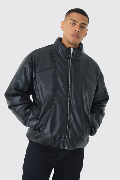 Чорна мото куртка з м’якою підкладкою