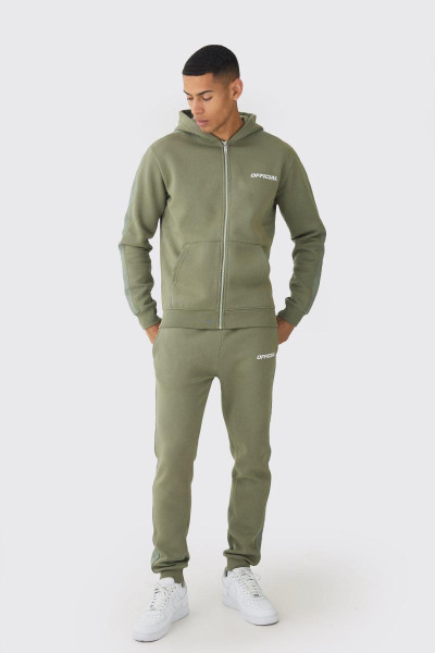 Офіційний спортивний костюм Slim Fit із сітчастою панеллю та капюшоном на блискавці