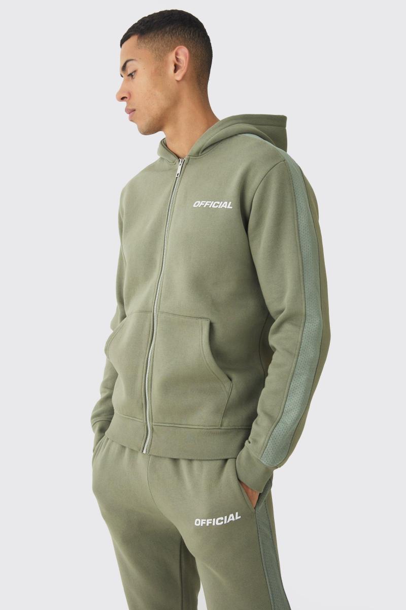 Офіційний спортивний костюм Slim Fit із сітчастою панеллю та капюшоном на блискавці