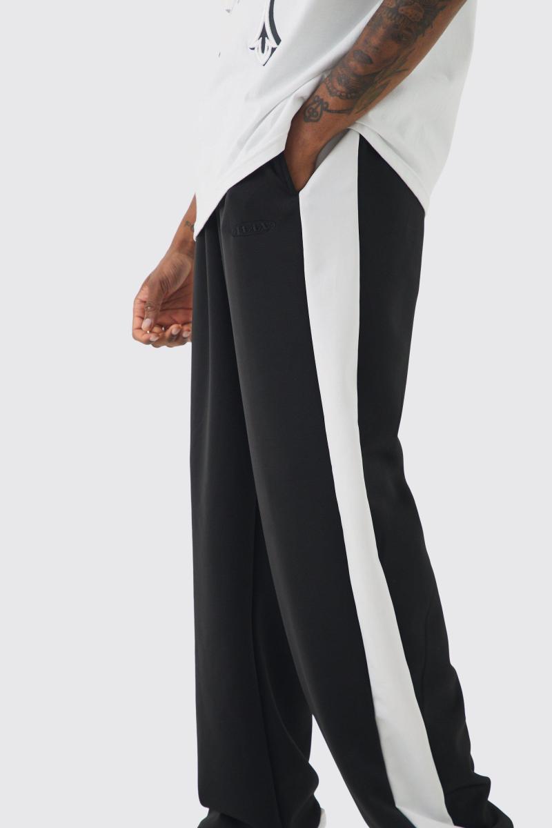 Вишита бічна панель з високою трикотною панеллю розслабленою придатною штанами