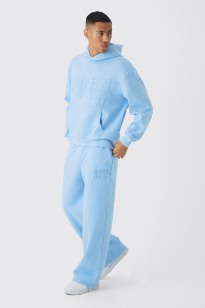 Великий спортивний костюм Boxy Homme Emboss