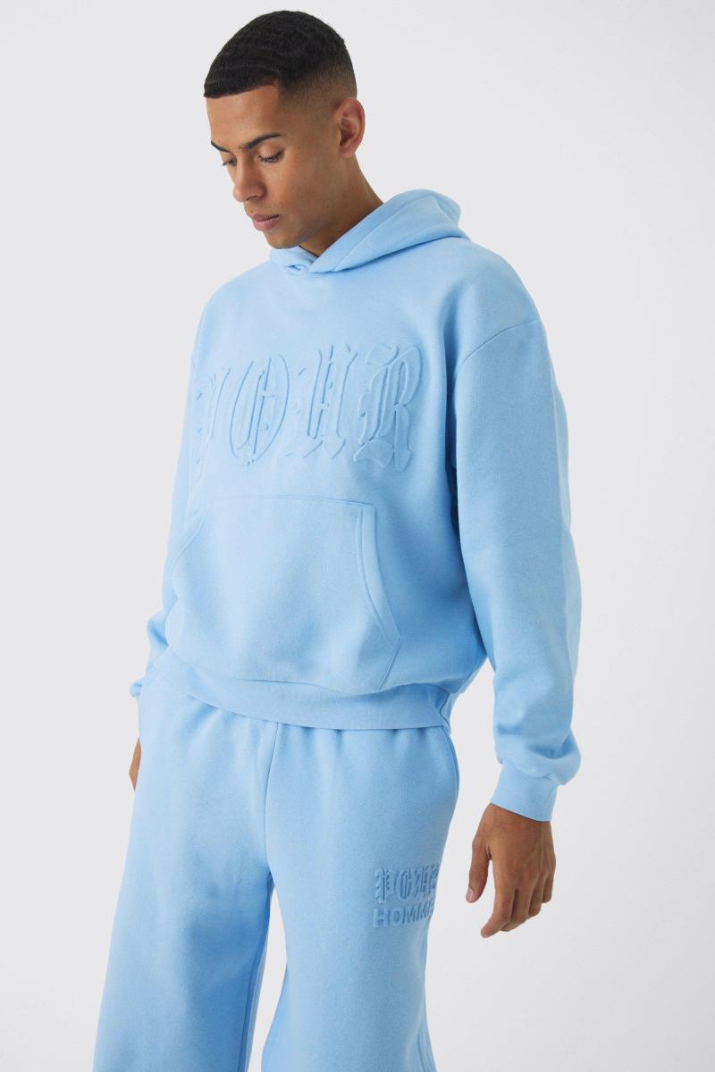 Великий спортивний костюм Boxy Homme Emboss