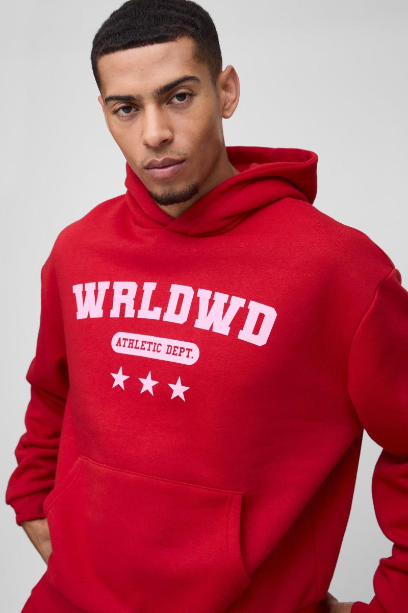 Величезний спортивний костюм Worldwide Star Varsity з капюшоном і ластовицею